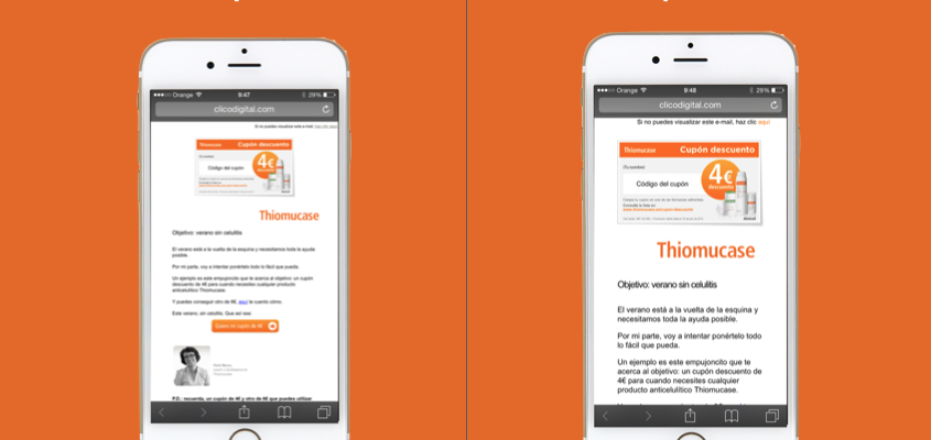 Test de emailing (II): responsive vs no-responsive