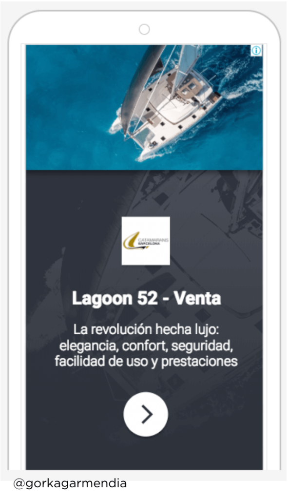 Ejemplo de banners responsive de Google Ads en mobile